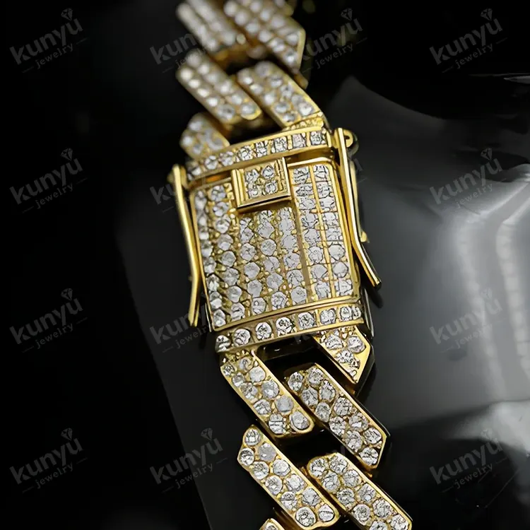 Rhinestone Kubako esteka-kate distiratsua