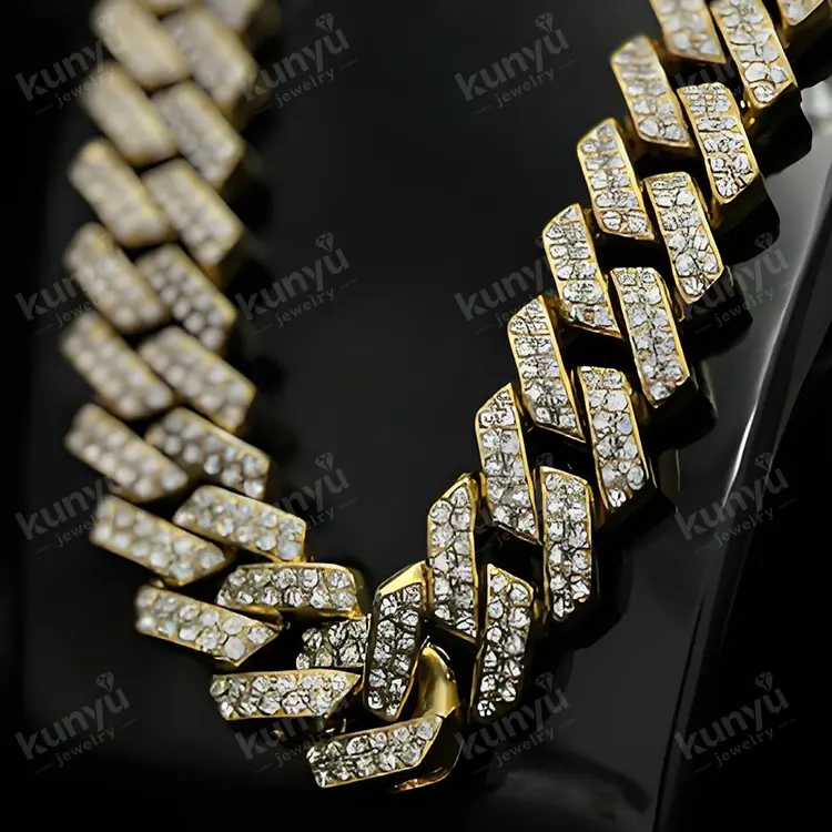 Rhinestone Kubako esteka-kate distiratsua